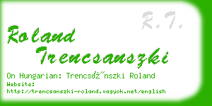 roland trencsanszki business card